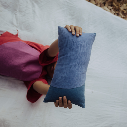 Blue meets Blue Dot Pillow