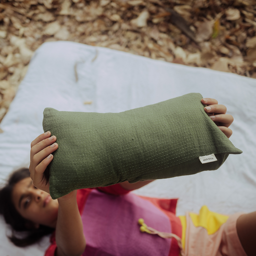 Earthy Green kantha Pillow