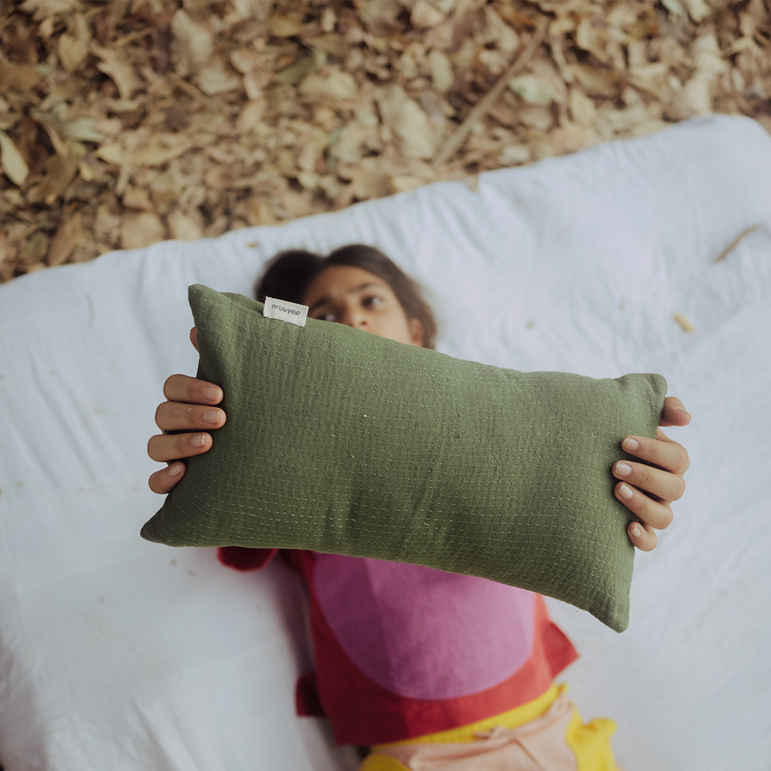 Earthy Green kantha Pillow