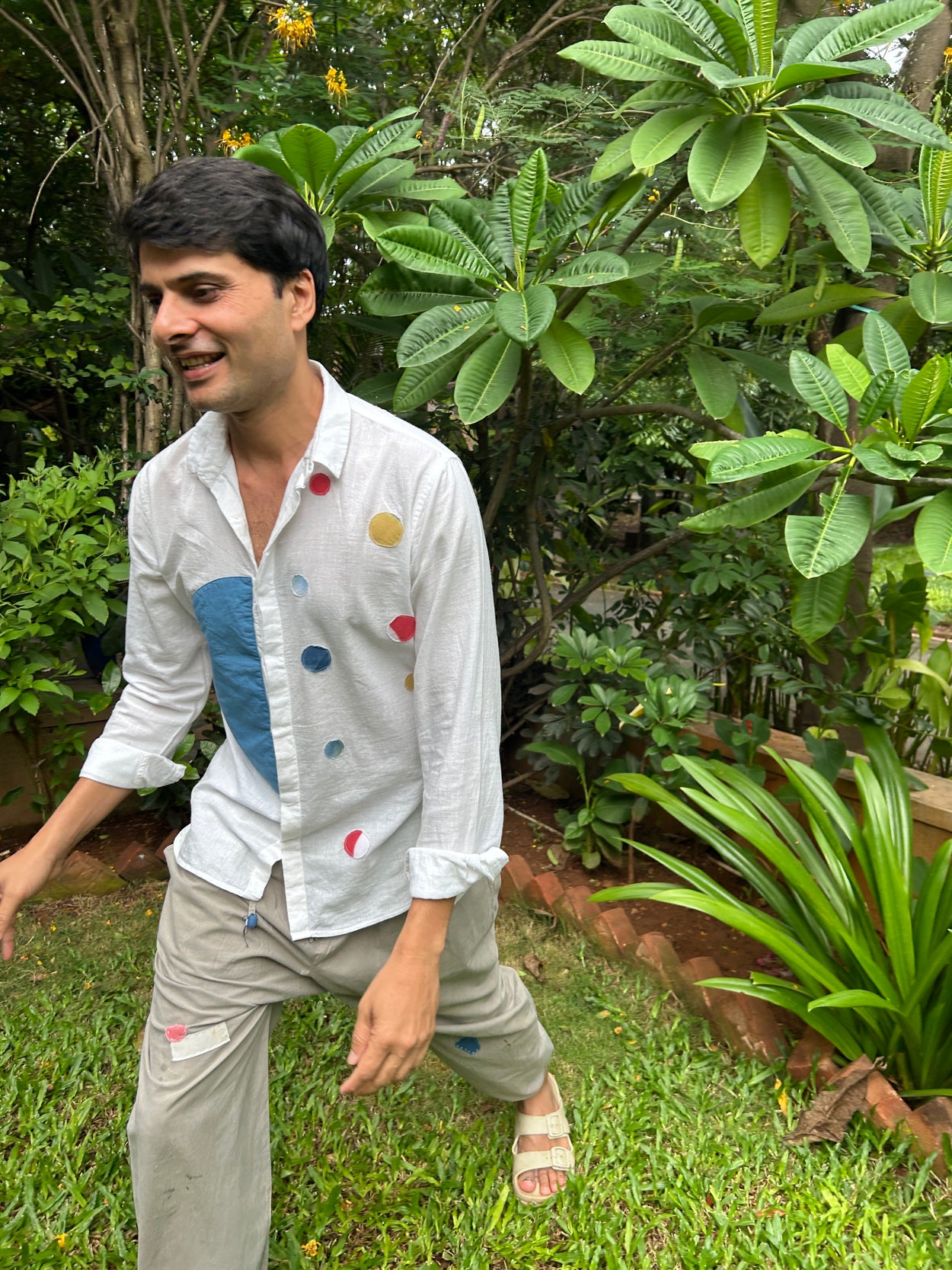 Milky Dotted Shirt for Men