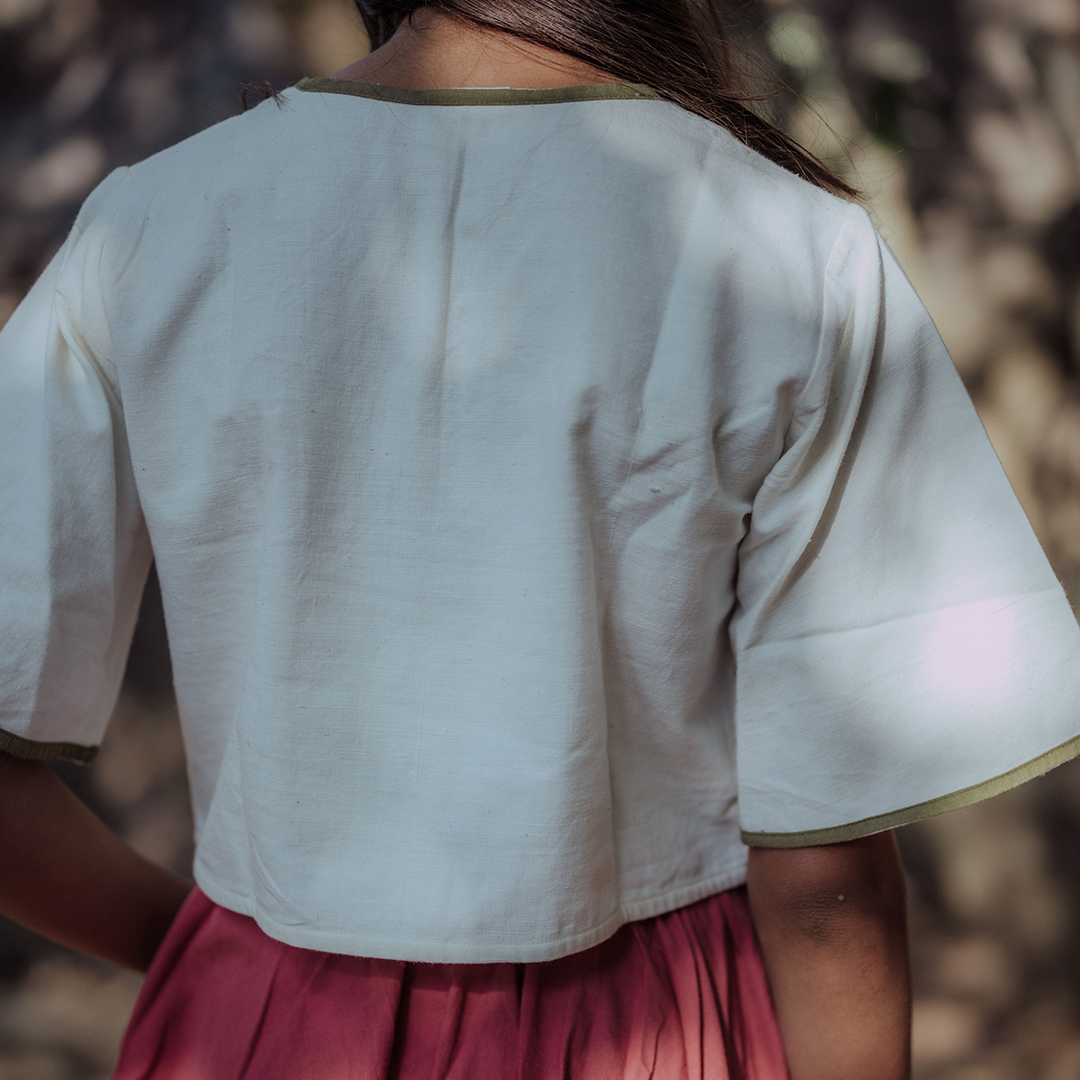 Swooping Panchhi Crop Blouse
