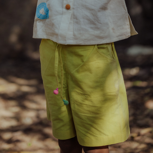 Happy Panchhi Mango Yellow Shorts