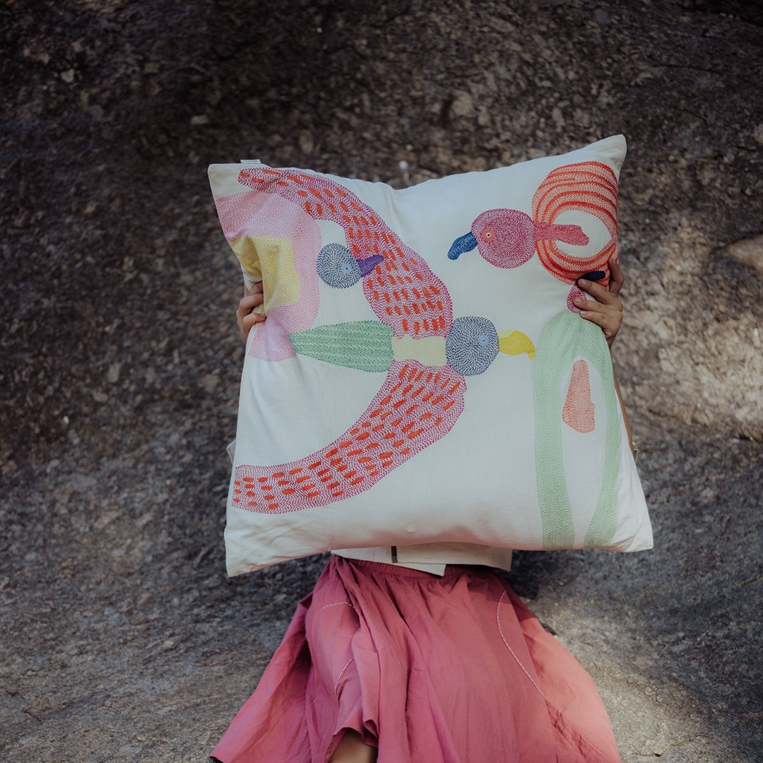 High Flying Panchhis Cushion Cover
