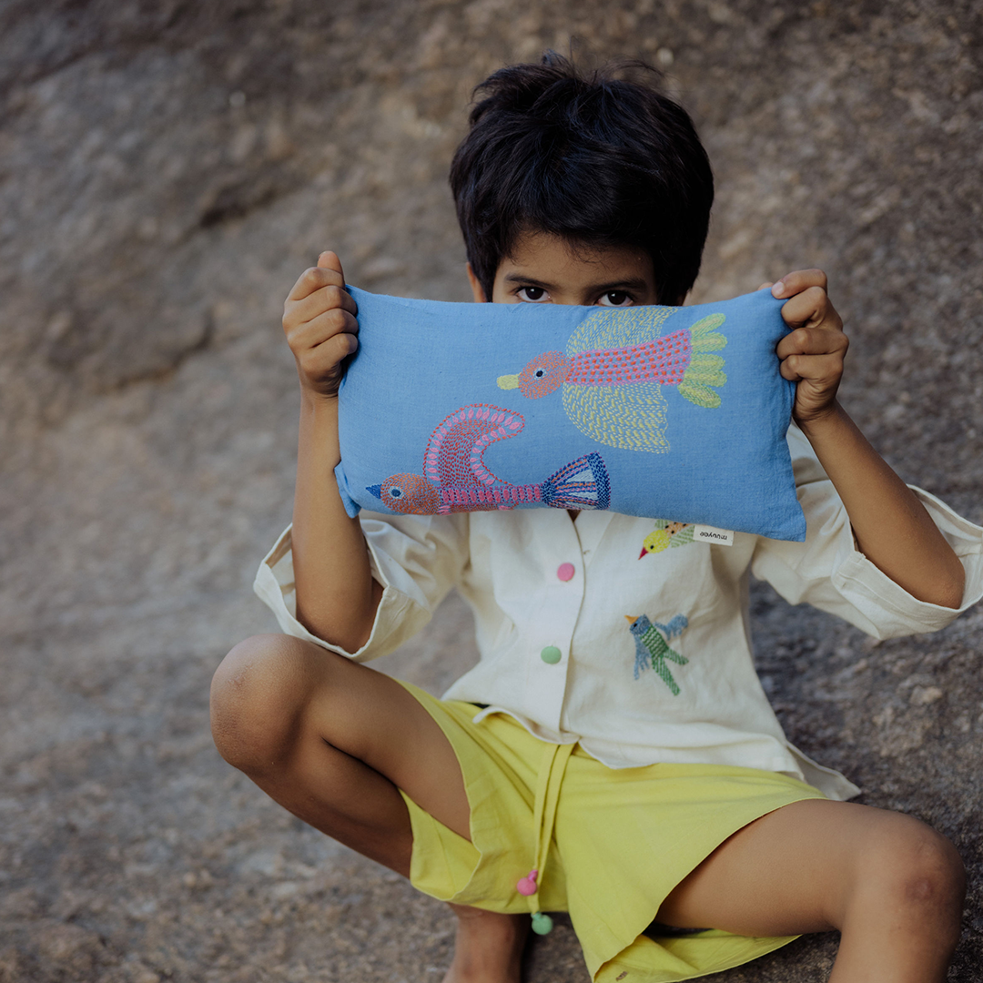 Hurry, Hurry Panchhis Cushion Cover