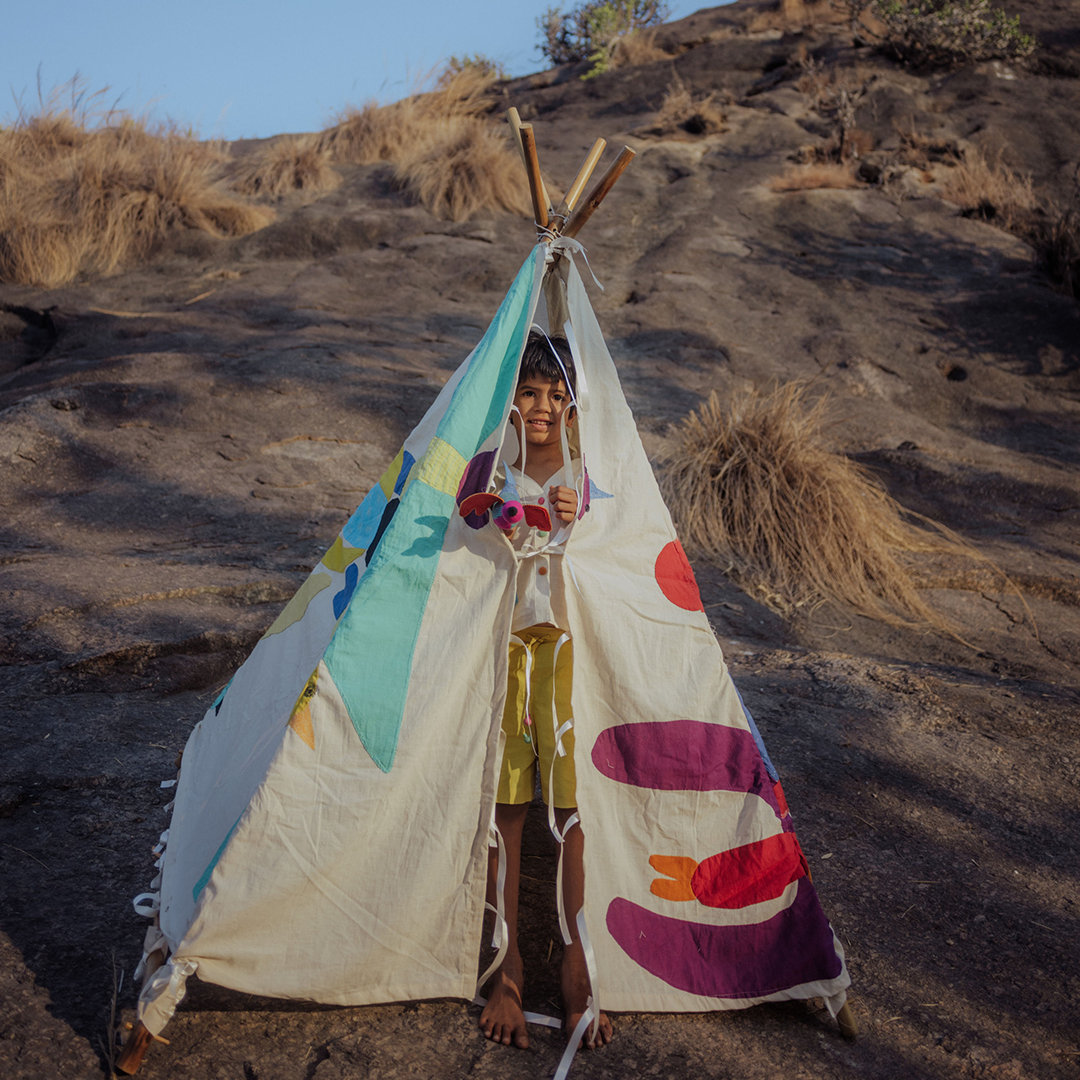 Vibrant Panchhis Teepee Cover