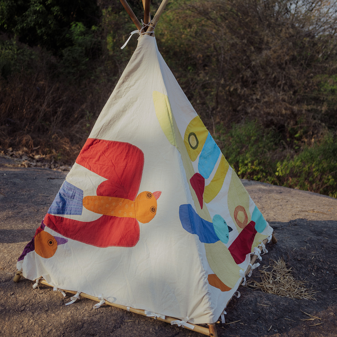 Vibrant Panchhis Teepee Cover