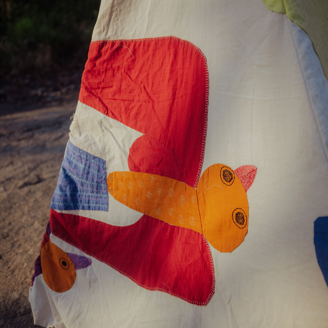 Vibrant Panchhis Teepee Cover