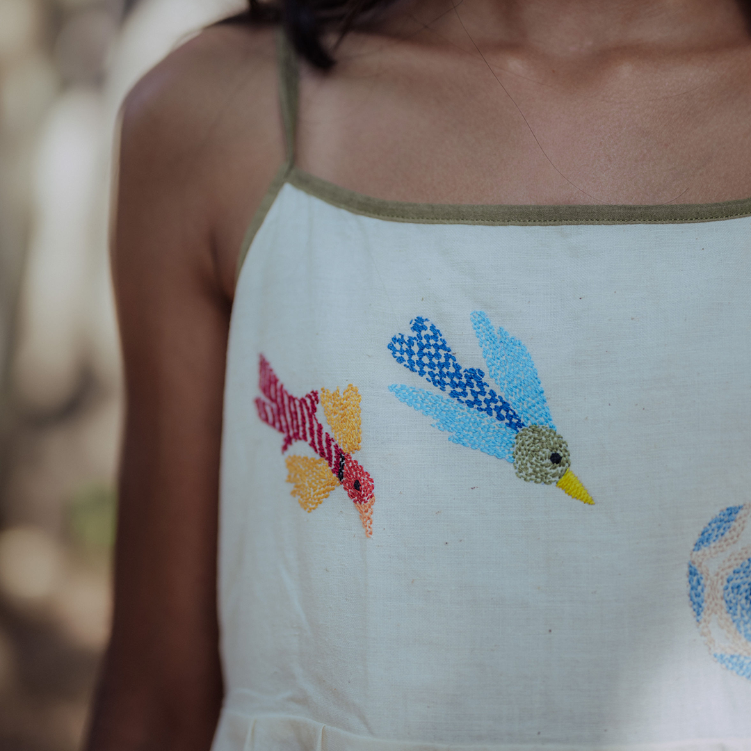 Dreamy Panchhi Strap Dress