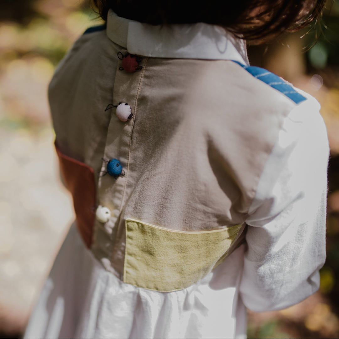 Milky White Boro Dress