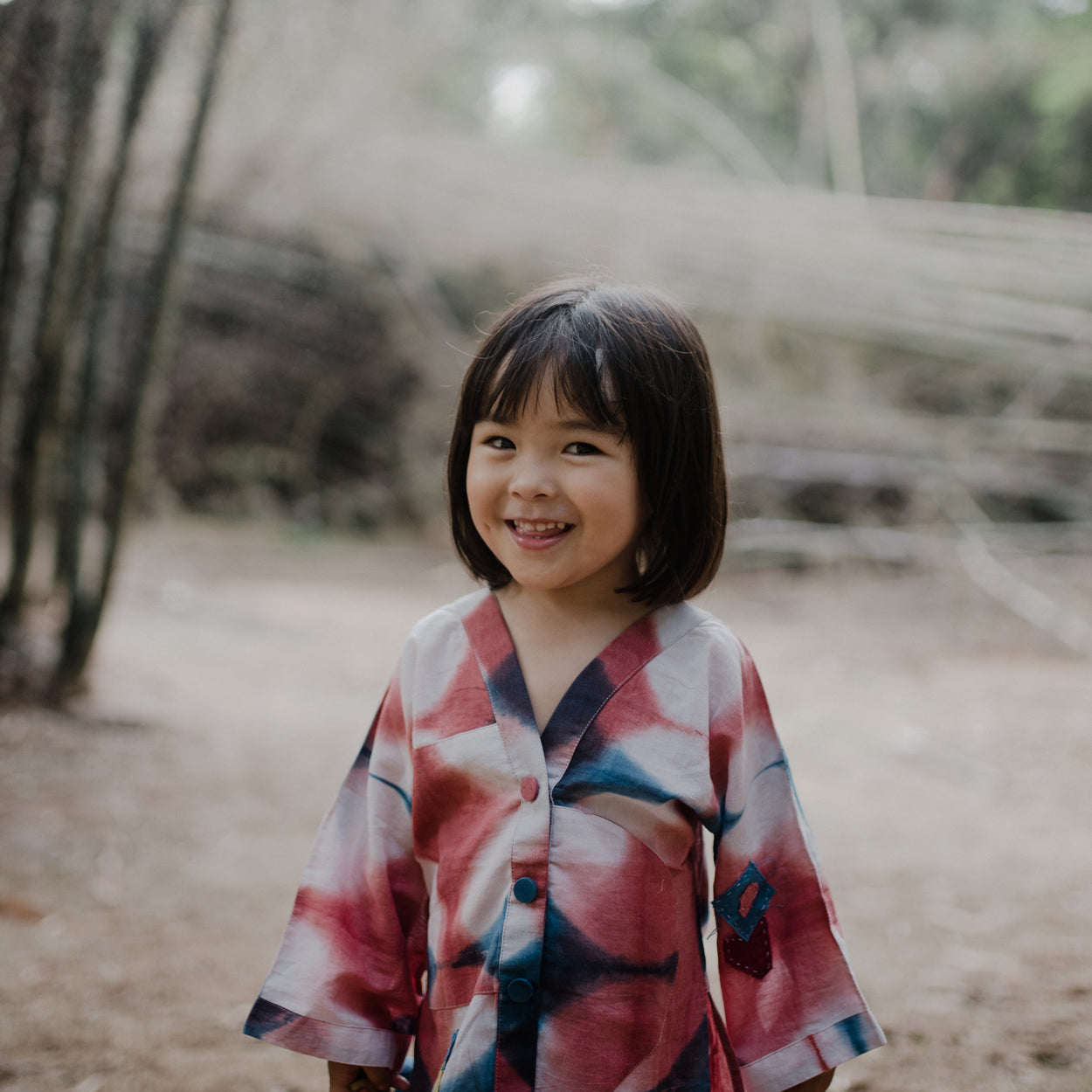 Indian Madder and Indigo Itajime Shirt
