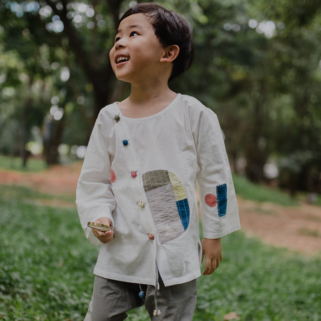 Milky White Boro Kurta