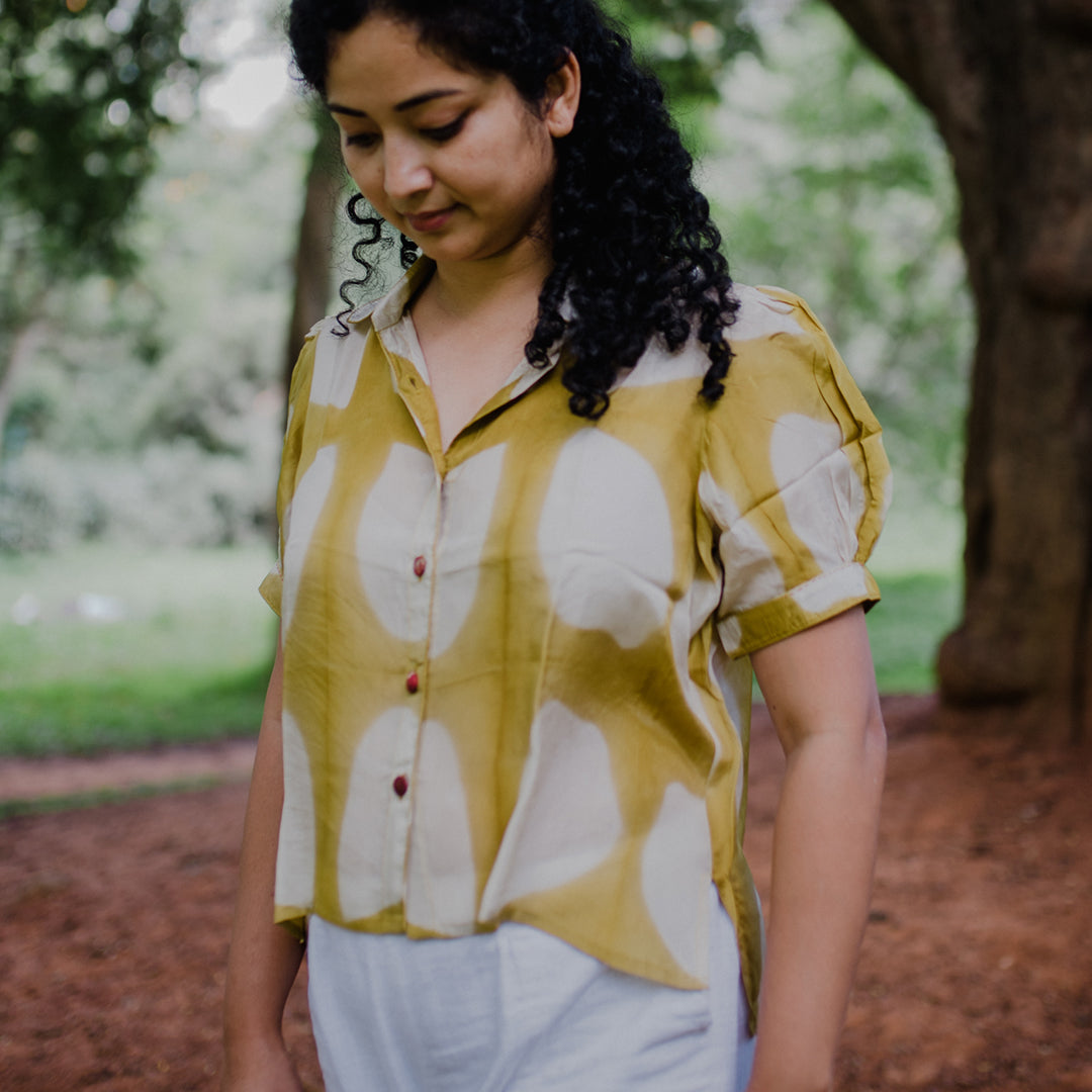 Pomegranate Itajime Blouse