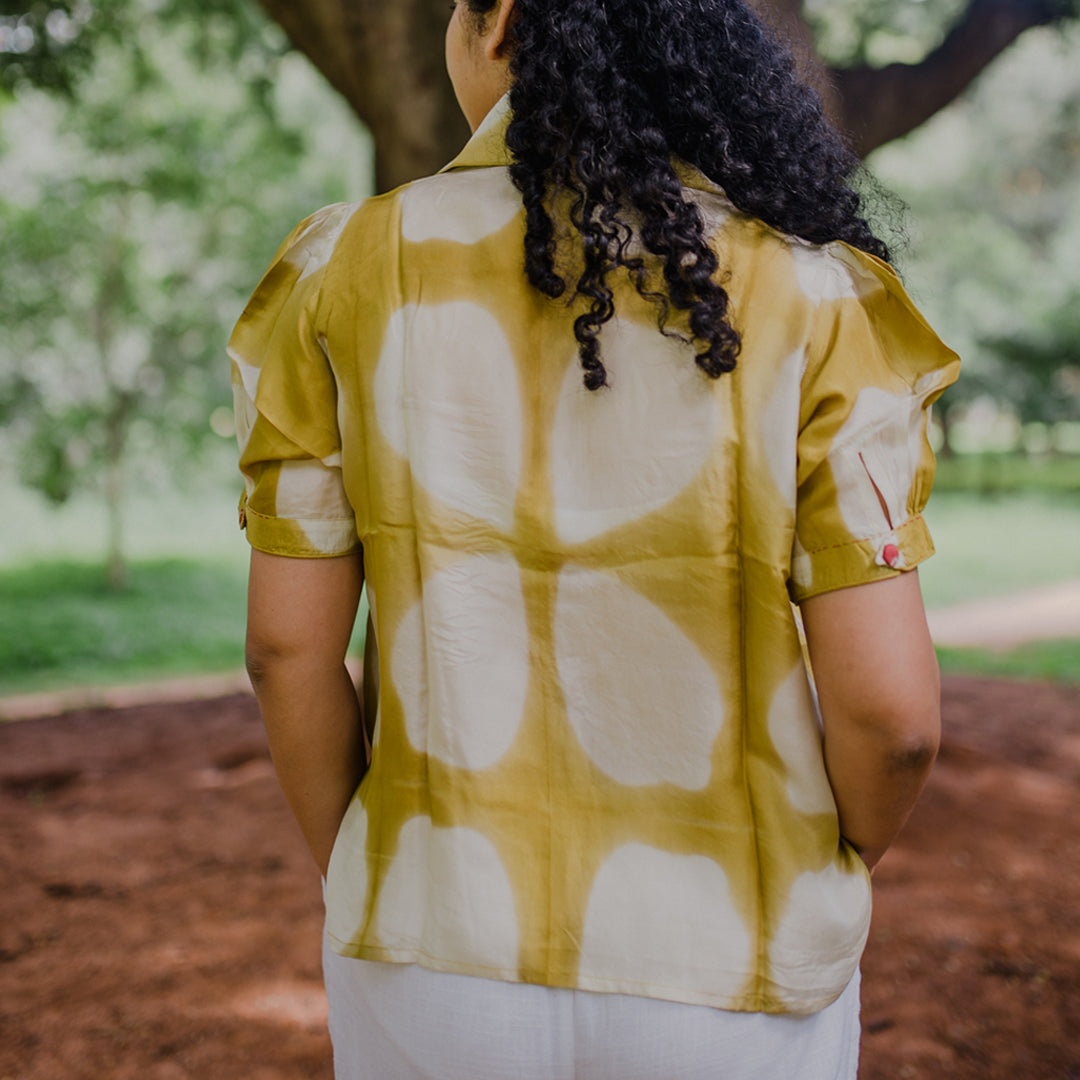 Pomegranate Itajime Blouse