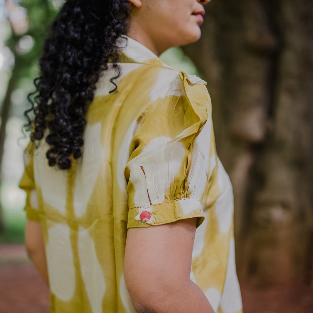 Pomegranate Itajime Blouse