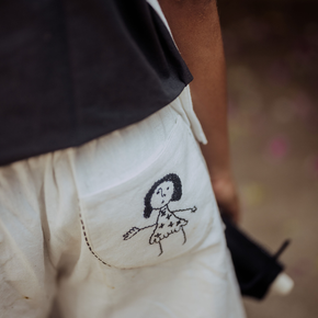 Bachoo Dosti White Shorts