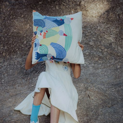 Swooping Panchhis Cushion Cover