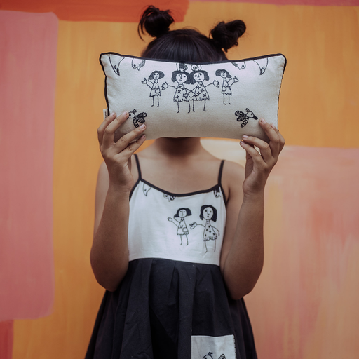 Hide And Seek with Birds Bachoo Cushion