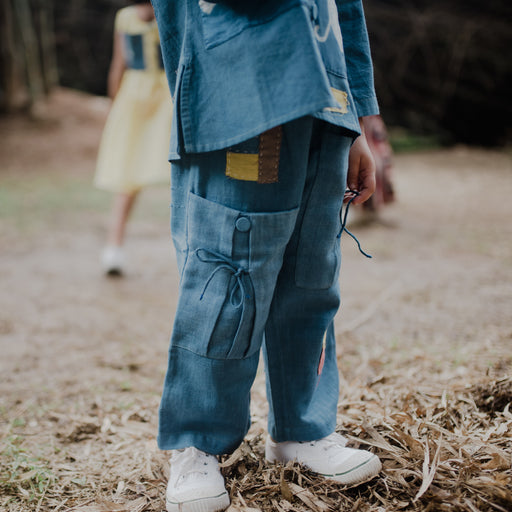 Pantalón teñido botánico índigo