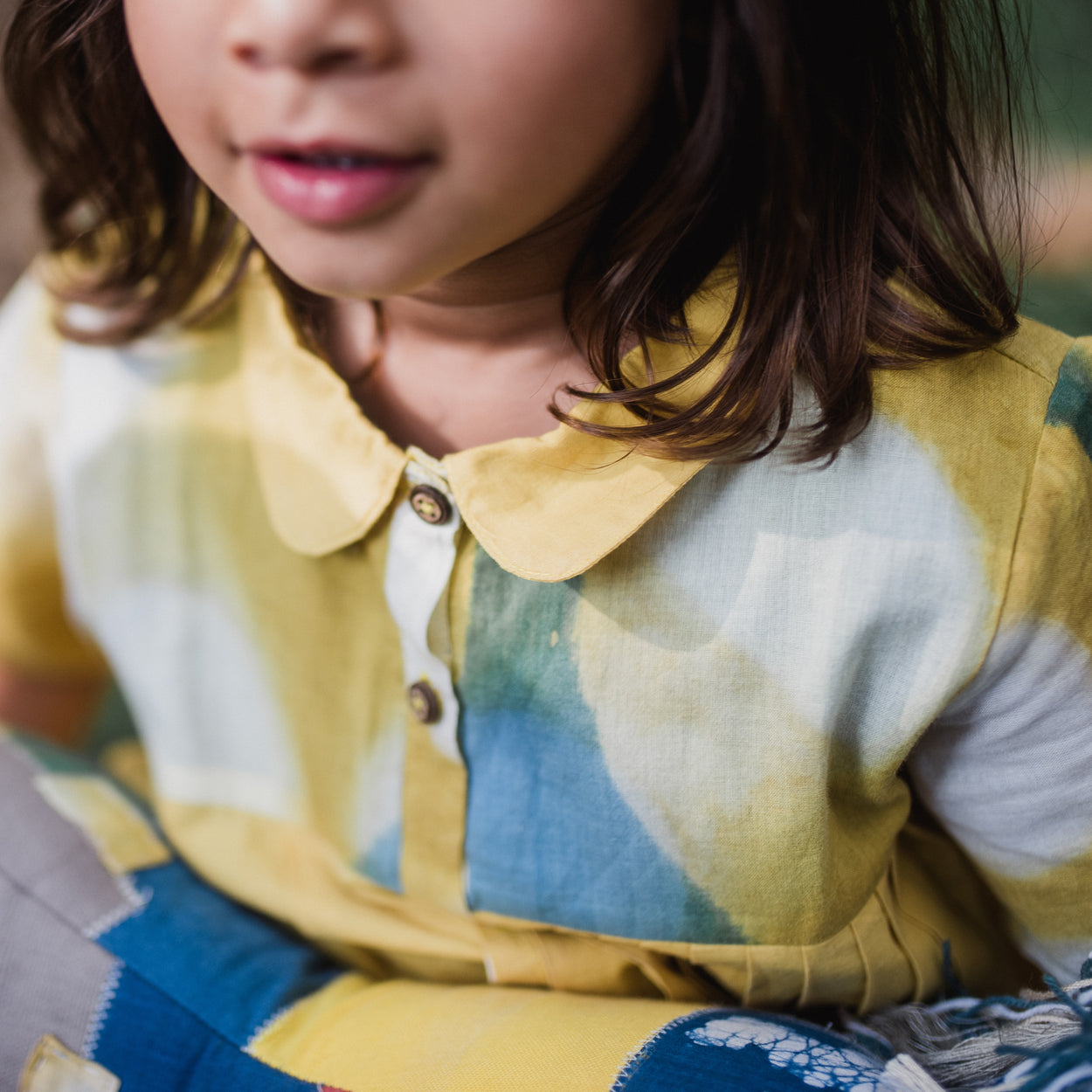 Pomegranate Itajime Pleated Dress