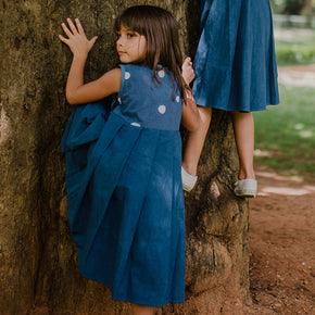 Blue Beetle Pleated Accordion Dress