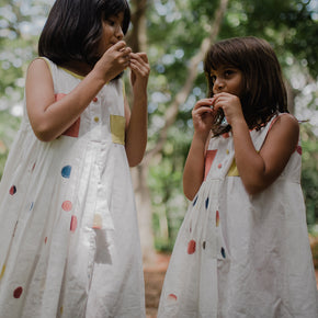 Milky White Dotted Dress