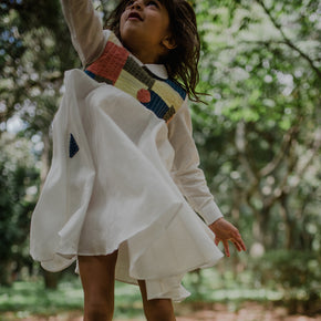 Milky White Boro Dress